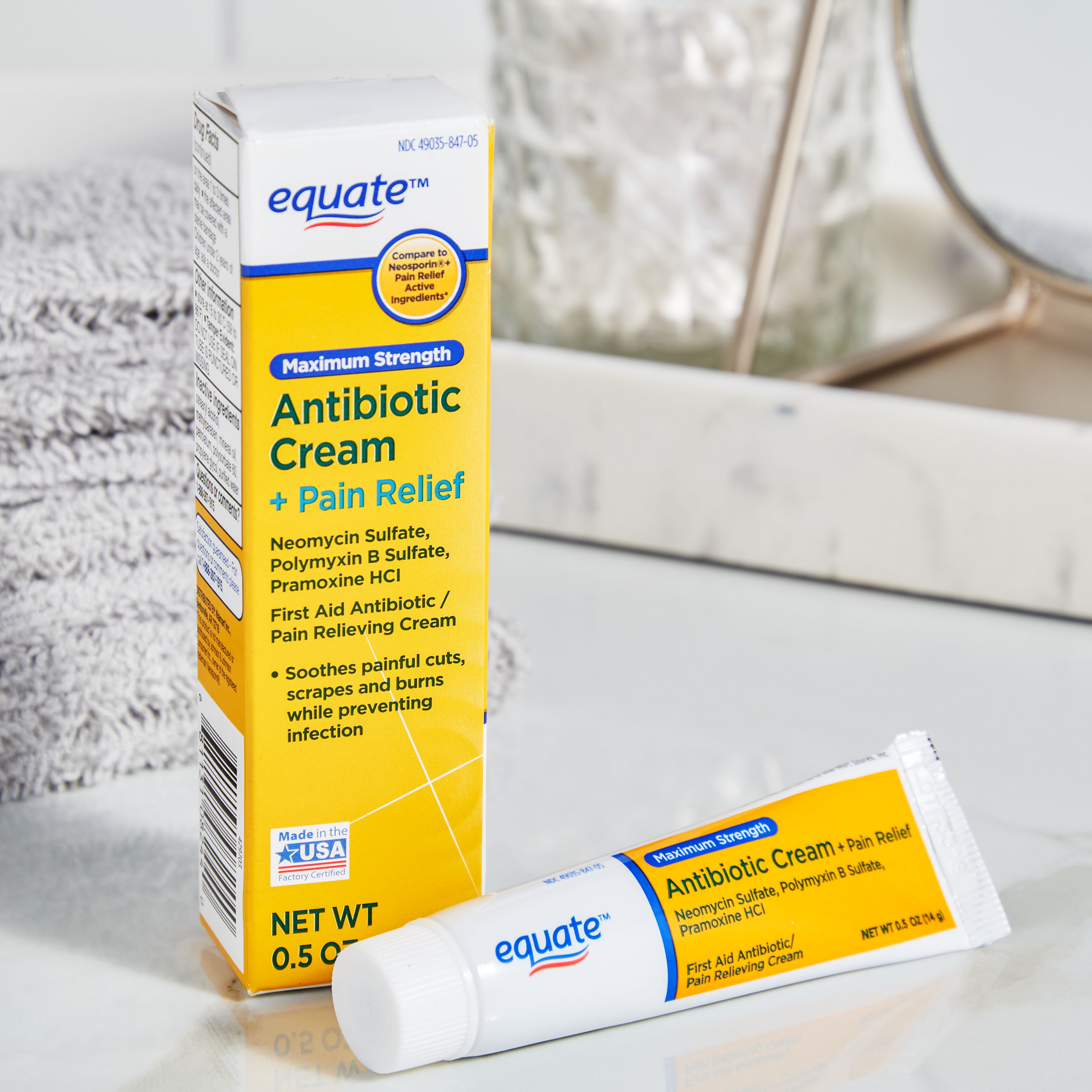 Equate Maximum Strength Antibiotic Cream + Pain Relief, 0.5 oz - image 3 of 9