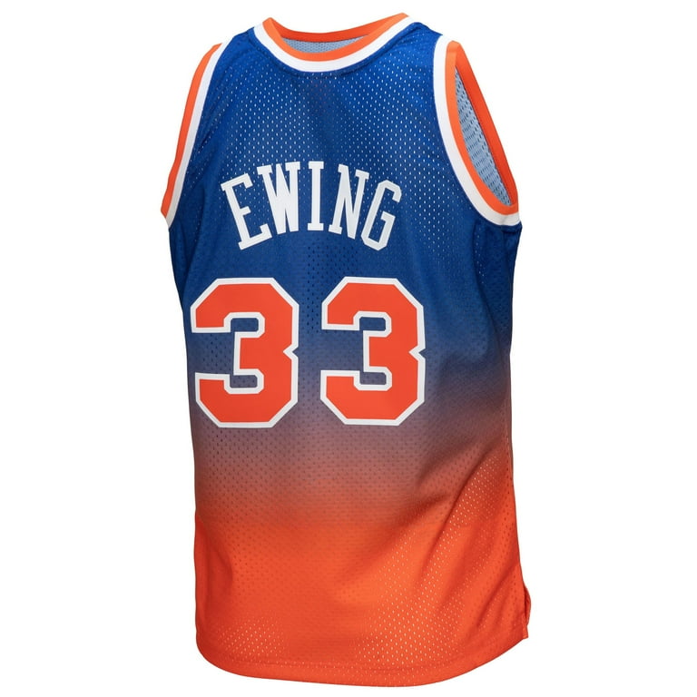 Men's Mitchell & Ness Patrick Ewing Orange/Royal New York