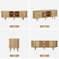 thumbnail image 5 of LEFHDA Tambour Door TV Stand, Mid Century Modern TV Cabinet and Entertainment Center, Modern TV Console Table for 65“ TV, Curved Edge Storage Cabinet (54" Oak), 5 of 9