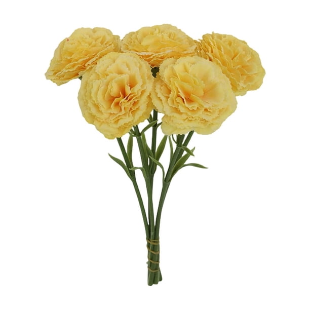 Ramo de claveles artificiales de seda,arreglo floral artificial realista para decoración de bodas,exteriores,sala de estar,accesorio para fotos,decoración floral.