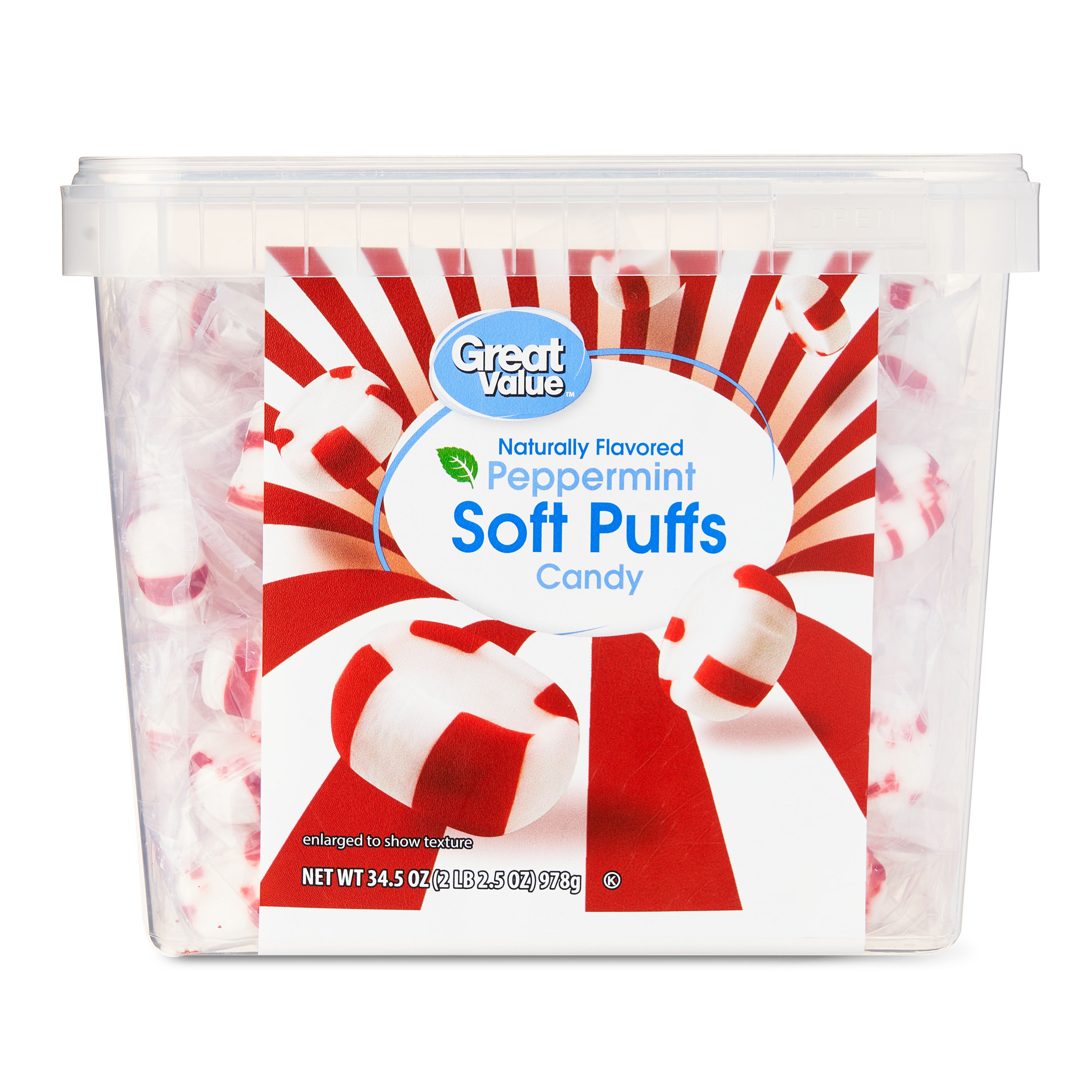 Great Value Peppermint Soft Puffs Candy, 34.5 oz photo 1