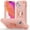 Rosegold, variant on for iPhone 13 Case with Ring Stand, Heavy Duty Military Grade Rugged Shockproof Silicone Rubber Magnetic Kickstand Holder Case for Women Girls For iPhone 13 , Colorful/White