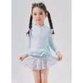 thumbnail image 4 of REDARER Girls Swimwear Set Long Sleeve Floral Print Polyester Cute Japanese Style Swimsuits for Toddler,Girls Swimsuit,2-4 Years, 4 of 8