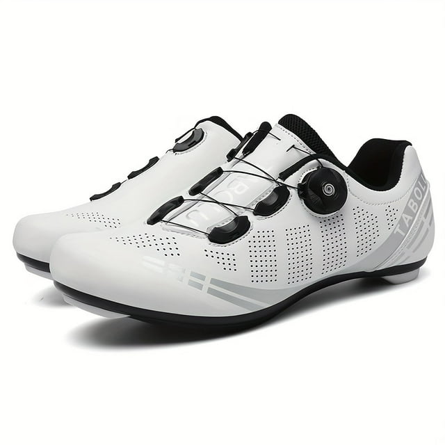 QJUHUNG Professional Men‘s Cycling Shoes - SPD Cleat Compatible Breathable Mountain Bike Sneakers for Racing & Outdoor Riding