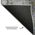 thumbnail image 5 of Addison Rugs Mayfield Premium Machine Washable Traditional Global Blue Round Rug, 8' x 8', 5 of 5