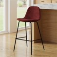 thumbnail image 6 of Pemberly Row Velvet Performance Counter Height Stools (Set of 2) in Red, 6 of 7