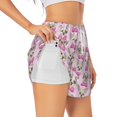 thumbnail image 1 of Balery Cute puppy Pantalones cortos deportivos para mujer con forro y dos bolsillos, elásticos, para entrenamiento, gimnasio, yoga-Medium, 1 of 7
