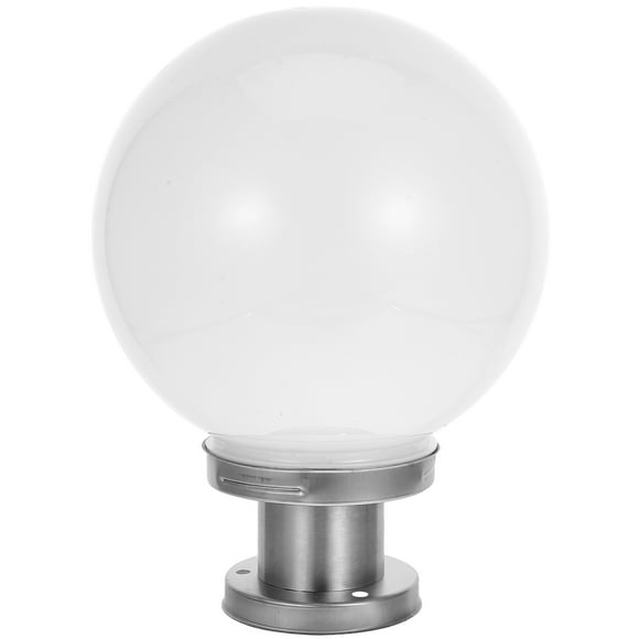 Miangastore Outdoor Lamp Post Outdoor Acrylic Globe Light Fixture Fence Post Lamp Round Globe Lamp Shade Deck Lighting Garden Decoration