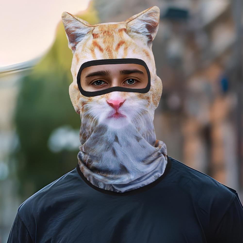 SHUZHENG 3D Cat Ski Balaclava Sheisty Face Mask with Ears,Animal