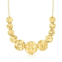 Ross-Simons Italian 18kt Gold Over Sterling Graduated Disc Necklace, Women's, Adult