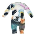 thumbnail image 3 of Romper AuHomeA, oso panda, bebé recién nacido, manga larga, algodón, 3 of 7