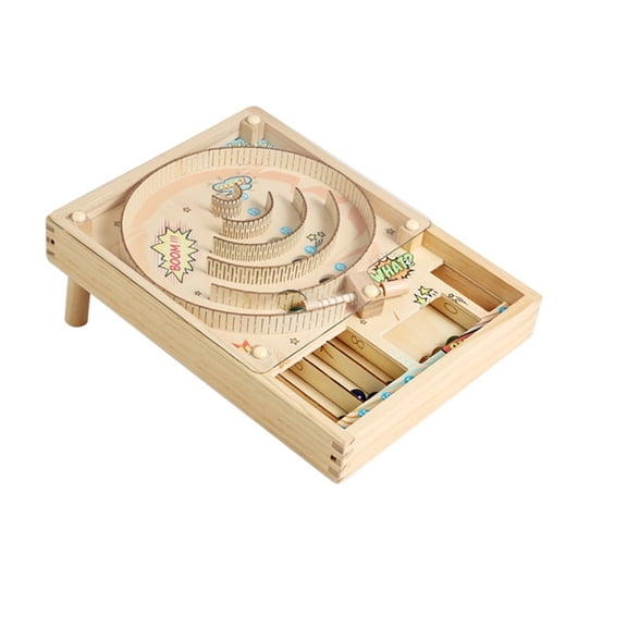 Sinyiin Cognitive Development Hands On Wooden Ball Run Game Toy for Kids Children Logical Thinking Problem Solving Exercise