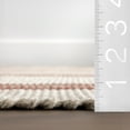 thumbnail image 6 of Rugs USA Nichols Striped Wool Area Rug, 9' 6" x 13' 6", Nichols Ivory, 6 of 8
