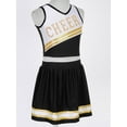 thumbnail image 5 of Alvivi Kids Girls Cheer Leader Costume Cheerleading Crop Top with Pleated Skirt Set 6-16, 5 of 7
