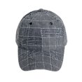 thumbnail image 3 of WITHMOONS Plaid Checked Baseball Cap Winter Soft Outdoor Dad Hat YZ10098 (Grey), 3 of 5