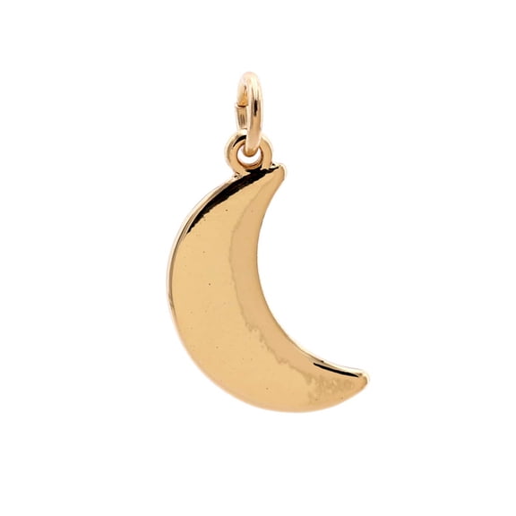 Bead Landing Charmalong 14K Gold Plated Moon Charm, 12 Pack