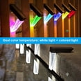 thumbnail image 4 of Luz de jardín con energía Solar para valla de escalera de Patio, lámpara de paisaje impermeable IP67, patio exterior, porche, jardín, Iluminación y accesorios Luz de colores blanca 4 piezas Bearachild HA073263-06, 4 of 6