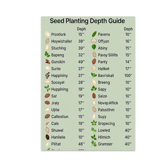 Seed Planting Depth Guide - Gardening Enthusiast - 13x19 Poster Print