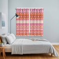 thumbnail image 3 of Pink Orange Boho Kitchen Curtains Window Panels, Vintage Ethnic Tribe Abstract Art Insulated Window Treatment Curtain, Grommet Curtains for Bedroom/Living Room/Bathroom, 2 Piece 42"Wx63"L, 3 of 8