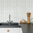 thumbnail image 3 of Lorca 11.18" x 9.84" Subway Lava Stone Mosaic Floor and Wall Tile in White (Pack of 9), 3 of 6