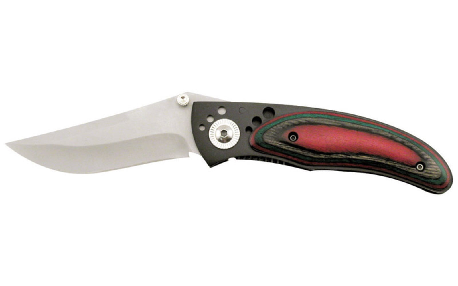 Frost Cutlery 15-282FW Avenger Tactical Pocket Knife, Black Frostwood Handle, 3.5-In. Blade - Quantity 1