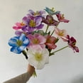 thumbnail image 2 of Xiao Hua 6 flores artificiales de tacto real para decoración del hogar, oficina, boda, arreglo floral (Q03, 9.8 pulgadas de largo), 2 of 5