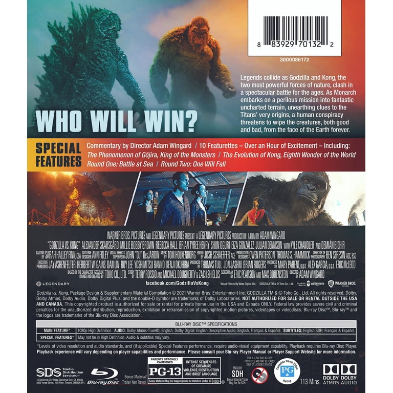 Warner Bros. Godzilla vs. Kong: King Monsters Movie Set (Blu-ray