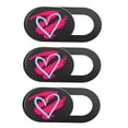 thumbnail image 3 of KONTONTY 3Pcs Black ABS Heart Shaped Cover for Laptop Camera with Privacy Sticker on Phone Computer Tablet, 3 of 5