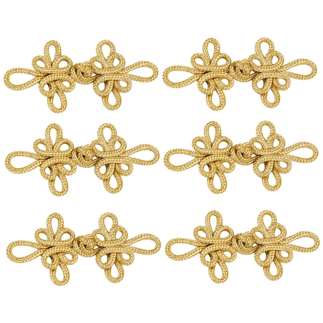 PENIKOKO 6Pares De Botones Nudo Retro Dorados Para Accesorios De Y