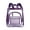 Purple, variant on Black Clear Backpack Heavy Duty Clear Bookbag Transparent Backpack Look Through Plastic Bookbag For School,Work,Stadium,Travel,Security,Festival,College (Black)
