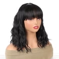 thumbnail image 2 of Short curly bob wig with bangs, heat-resistant, beginner-friendly style, suitable for daily use and parties, 2 of 2