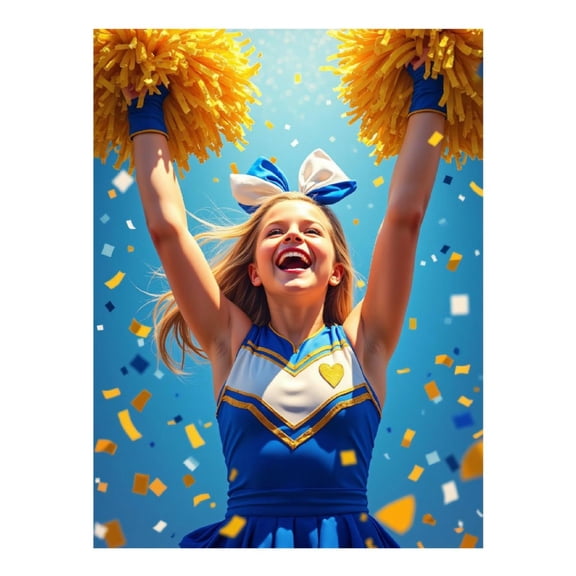 Diamond Art Kit for Adults, Cheerful Cheerleader Celebration Day Diamond Painting for Adults Beginners, 5D DIY Diamond Art Painting Kits, Colorful Diamond Painting Craft for Home Decor 12x16