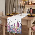 thumbnail image 2 of Table Runners 120 Inches Long Dress Scarves, Watercolor Wildflowers Farmhouse Coffee/Dining/Kitchen Table Runner for Living Room, Country Botanical Florals Butterfly 13x120 Inch, 2 of 9