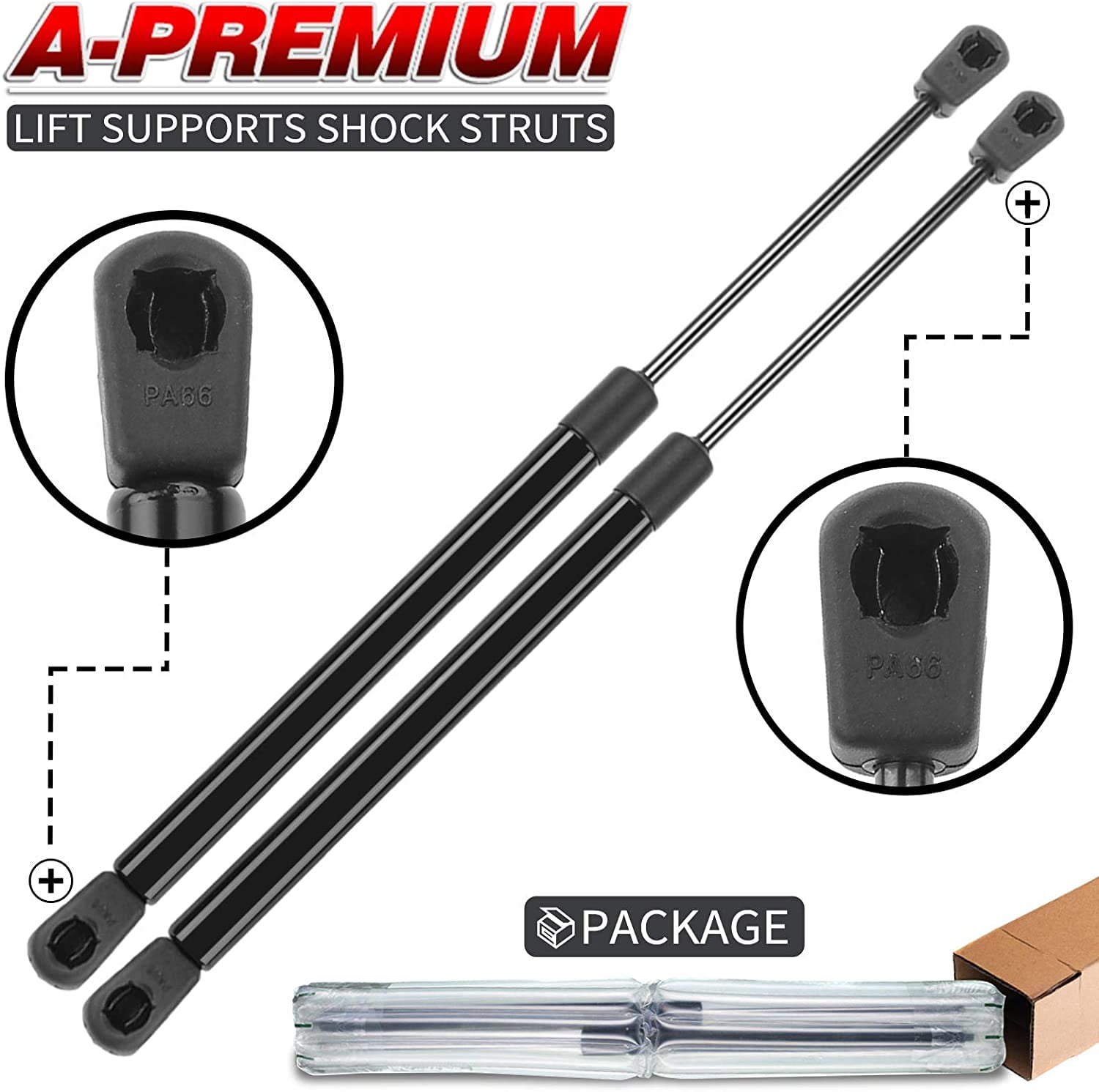 A-Premium 16 inch 38lb/138N Universal Lift Supports Gas Spring Shock ...