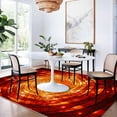 thumbnail image 4 of Modern Burnt Orange Area Rug 5x8 Rug Retro Colorful Flame Church Glass Multicolor Rugs Soft Non Slip Indoor Outdoor Throw Carpet, 4 of 6