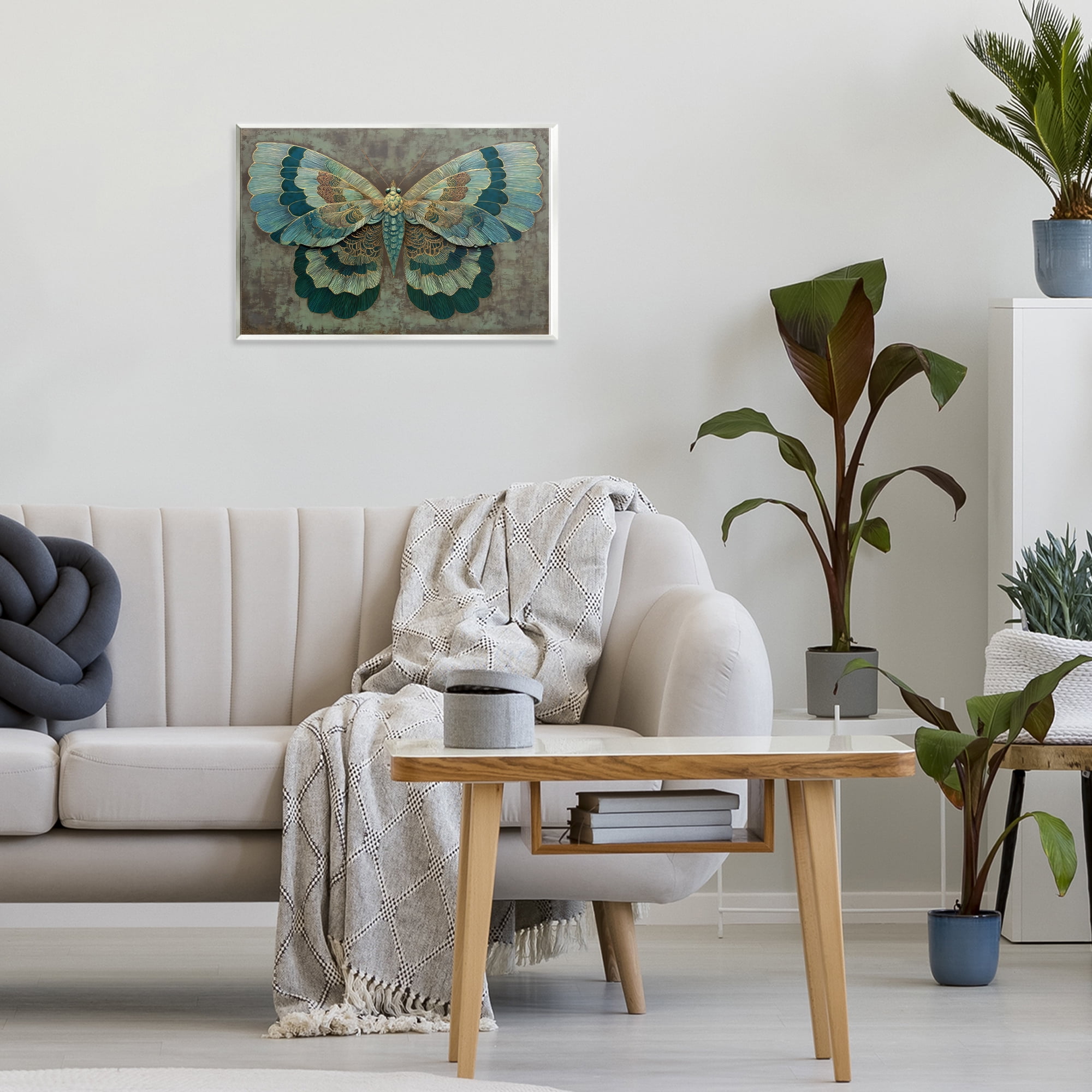 Stupell Industries Golden Jewel Butterfly Wall Plaque Art, design by Petal Prints Design