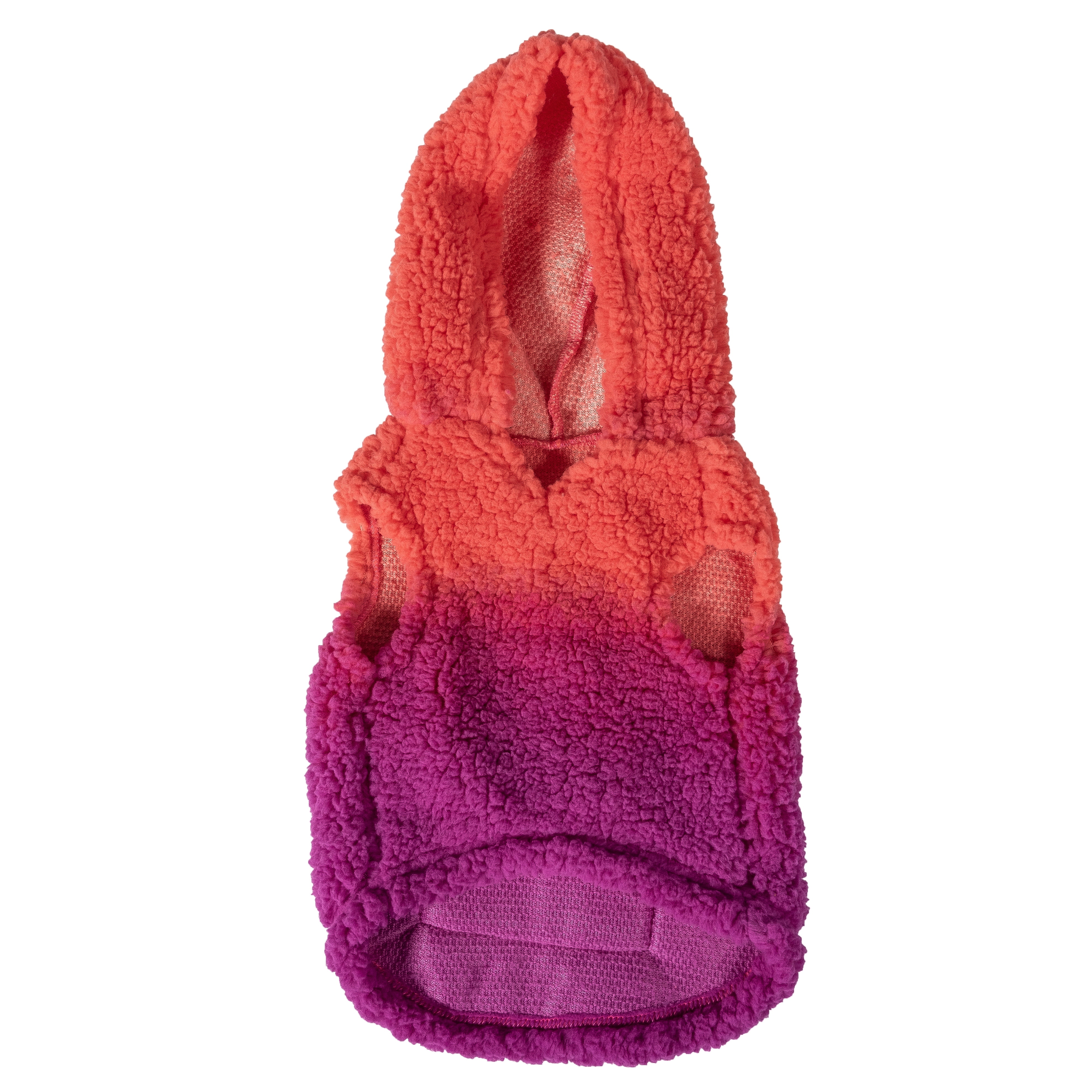 Justice Pet Polyester Ombre Sherpa Hoodie, Pink Tonal, XS