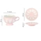 thumbnail image 3 of Juego de taza de té y platillo Gloria 3D cerámica rosado, 3 of 9