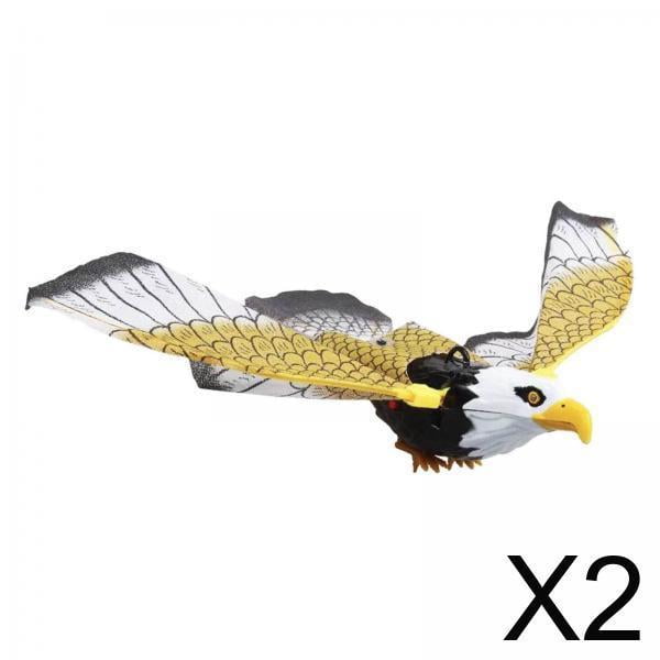 2x Repelente de pájaros luminoso para colgar, espantar pájaros voladores, pájaros de jardín con sonido, espantapájaros voladores para patio de jardín Colco Cometa voladora espantapájaros