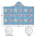 thumbnail image 3 of Wearable Blanket,Mermaid Princess Sea Pattern Hooded Wearable Flannel Blanket for Adults & Teens,Winter Poncho Shawl Wrap Cape Cozy Anti-Pill,60"x80", 3 of 5