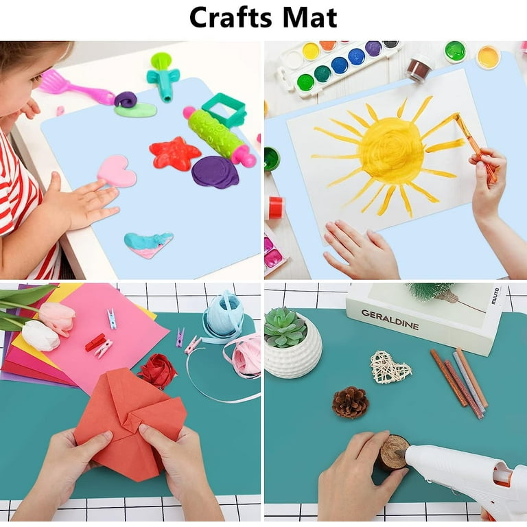  Silicone Art Mats for Kids, Silicone Craft Mat with