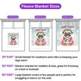 thumbnail image 5 of Hello Welcome Winter Pug Holding Snow Globe Snowman Cozy Fleece Blanket Dog Lover Gifts Warm Soft Throw Blanket - 13015, 5 of 5