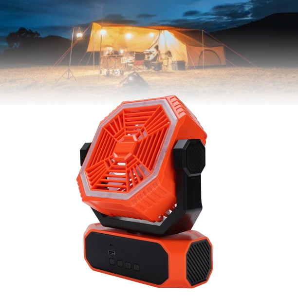 Ventilador De Camping, Ventilador De Mesa De Viento Fuerte Versátil 20000 MAh Con Control Remoto Para Oficina De Pesca