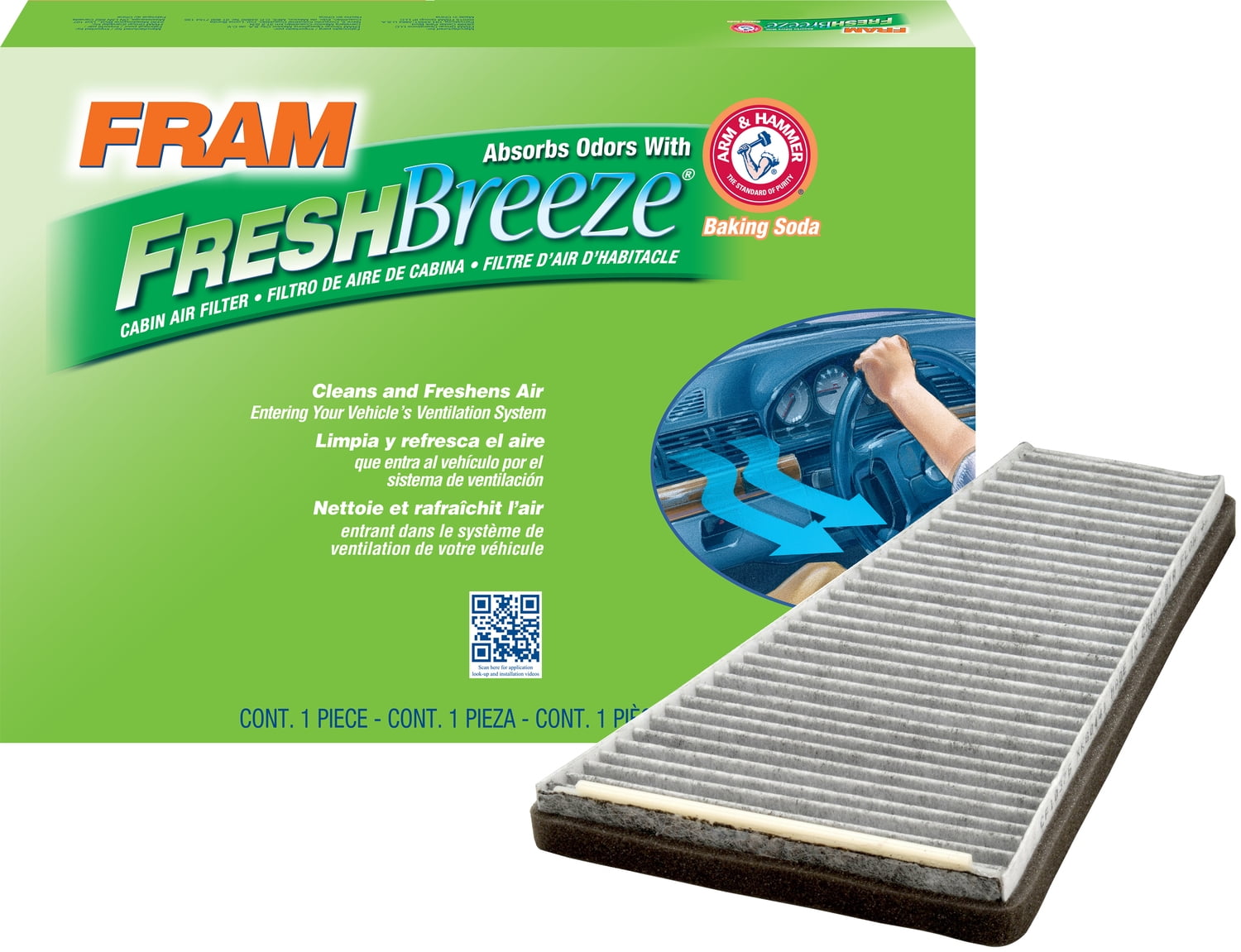 FRAM Fresh Breeze Cabin Air Filter, CF10376