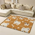 thumbnail image 1 of DouZhe Cute Dogs Doodle Paws Pattern Area Rugs Non-Slip Machine Washable Floor Mat, Style Carpet Doormat, 63x48 inches, 1 of 6