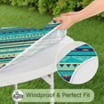 thumbnail image 5 of Round Table Cloth with Elastic Edge Boho Floral Pattern 44 Inch Fits 38-42 Tables Liquid Resistant Christmas Party, 5 of 7