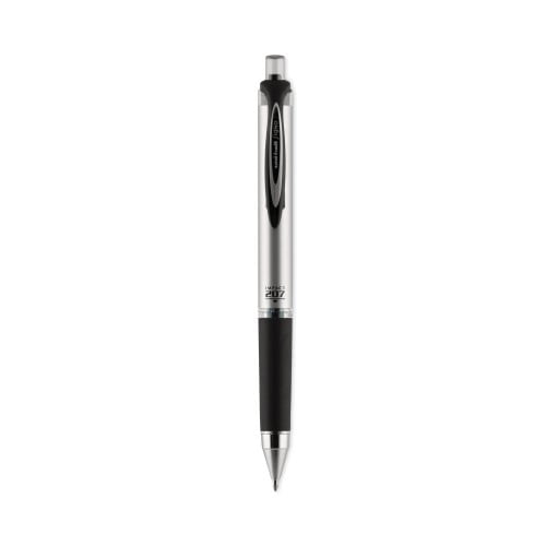 New uni-ball 207 Impact Retractable Gel Pen, Bold 1mm, Black Ink, Black Barrel,Each
