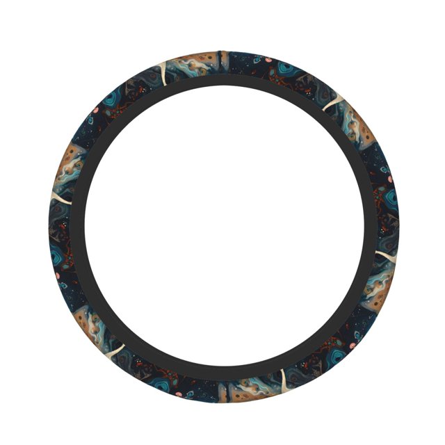 Balery Abstract Peacock Painting Fundas elásticas antideslizantes para volante, funda protectora universal para hombre y mujer, 15 pulgadas, accesorios para coche.