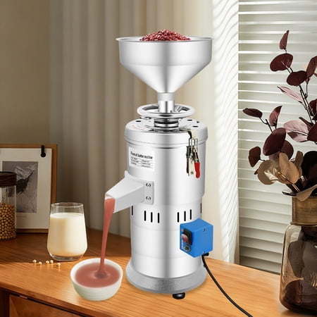 Commercial 1100W Peanut Butter Machine & Nut Grinder – 33?lbs/h High-Capacity Electric Grain Grinder for Peanuts, Sesame, Almonds, Soybeans – Stainless Steel, Quiet Operation, Easy Clean
