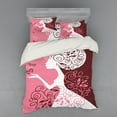 thumbnail image 2 of Ambesonne Pink Bedding Set 3 Pcs, Girl Butterflies Flowers, Twin, Pale Pink Maroon White, 2 of 3